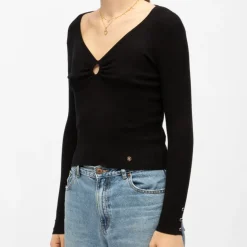 Pull décolleté V moza en maille fine Femme LA PETITE ETOILE