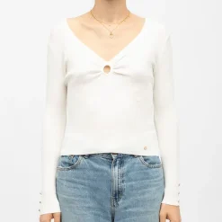 Pull décolleté V moza en maille fine Femme LA PETITE ETOILE