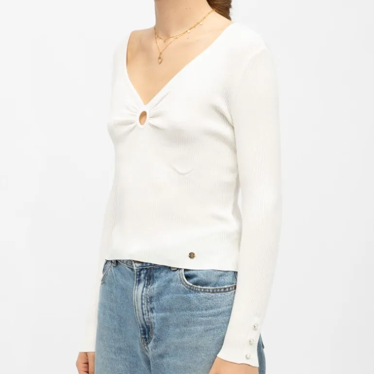 Pull décolleté V moza en maille fine Femme LA PETITE ETOILE