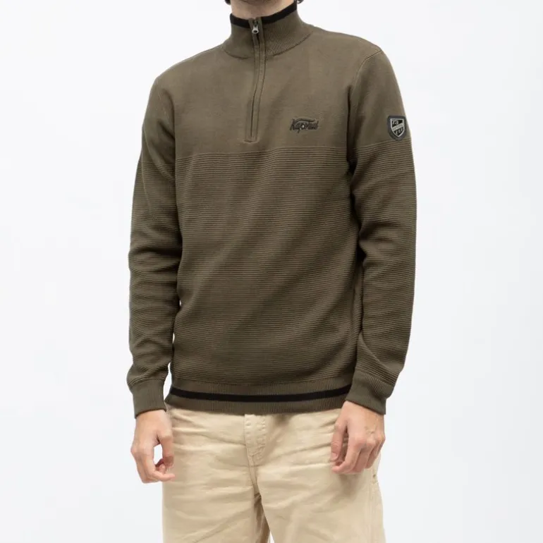 Pull demi zip col montant edmond Homme KAPORAL