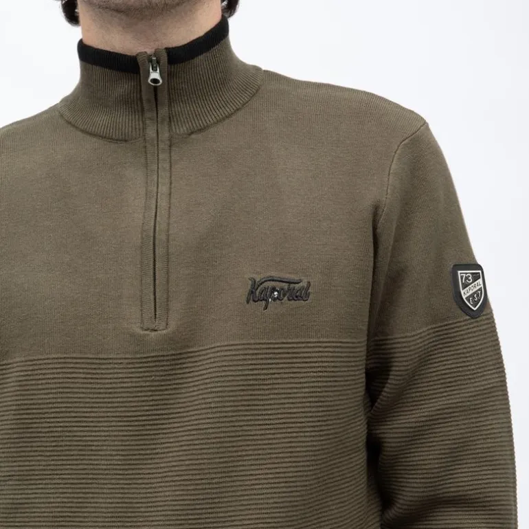 Pull demi zip col montant edmond Homme KAPORAL