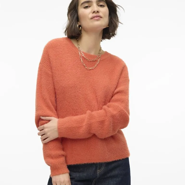 Pull en maille puff col rond Femme VERO MODA