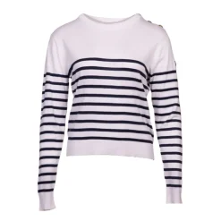Pull femme raye bouton epaule rakel Femme BURTON OF LONDON