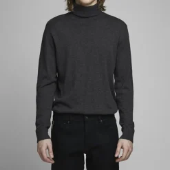 Pull fin col roulé coton mélangé Homme JACK & JONES