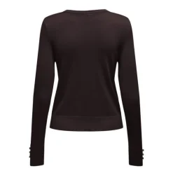 Pull fin col V manches longues boutons Minna Femme ONLY