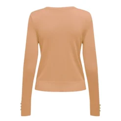 Pull fin col V manches longues boutons Minna Femme ONLY