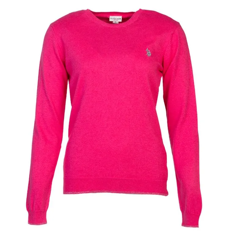 Pull fin en coton et cachemire Femme US POLO