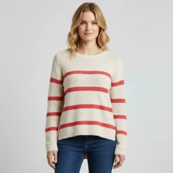 Pull geena imprimé rayures en maille Femme ONLY