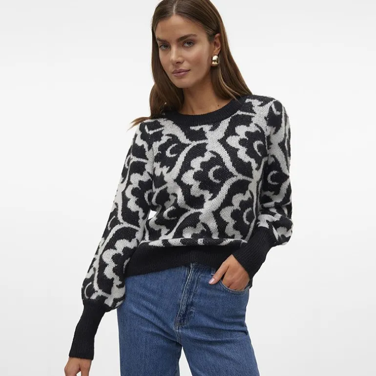 Pull jacquard Tari birch imprimé fleurs Femme VERO MODA