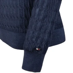 Pull laine ajustée en maille torsadée Homme TOMMY HILFIGER