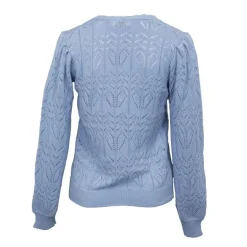 Pull maille ajourée v rose magy Femme LA PETITE ETOILE