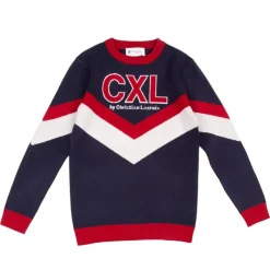 Pull maille avec imprimé bandes col coloré Garçon CXL BY CHRISTIAN LACROIX