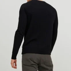 Pull maille coton col rond tissu tricoté Homme JACK & JONES