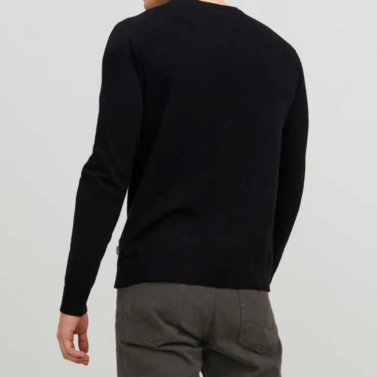 Pull maille coton col rond tissu tricoté Homme JACK & JONES