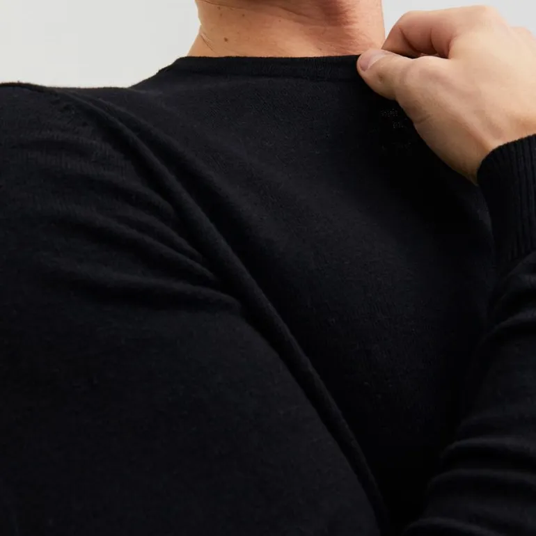 Pull maille coton col rond tissu tricoté Homme JACK & JONES