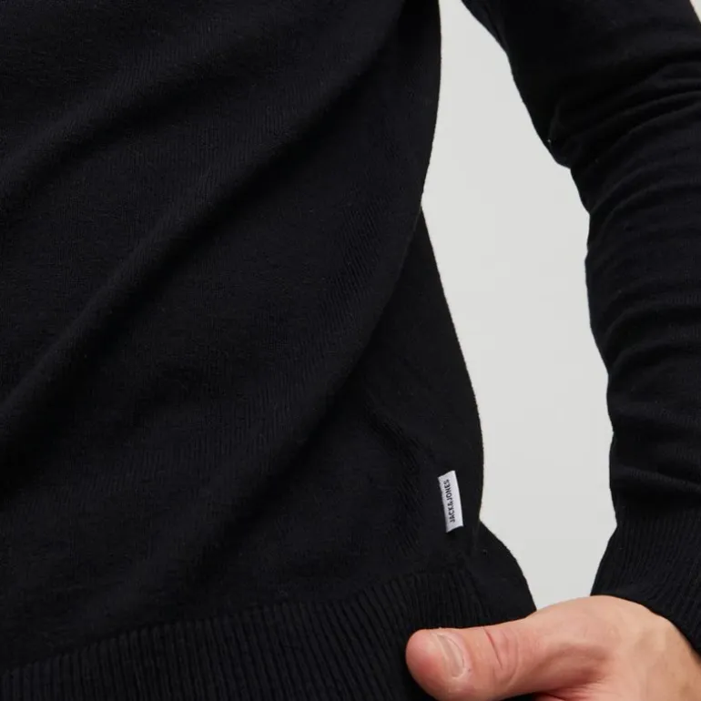 Pull maille coton col rond tissu tricoté Homme JACK & JONES