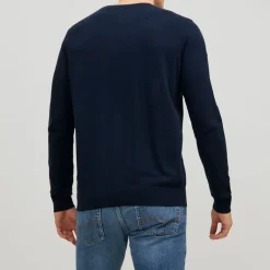 Pull maille coton col rond tissu tricoté Homme JACK & JONES