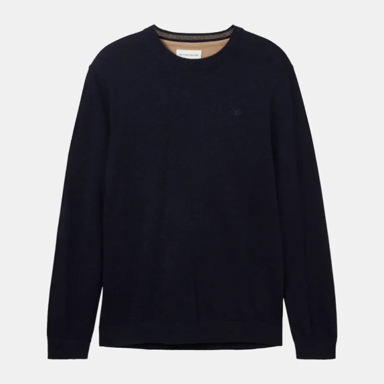 Pull maille fine col rond Homme TOM TAILOR