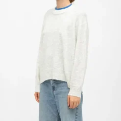 Pull maille gris chiné col rond mareen Femme LA PETITE ETOILE