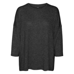 Pull noir oversize en maille manches 3/4 Brianna Femme VERO MODA