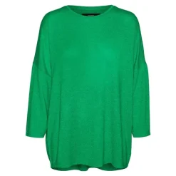 Pull noir oversize en maille manches 3/4 Brianna Femme VERO MODA