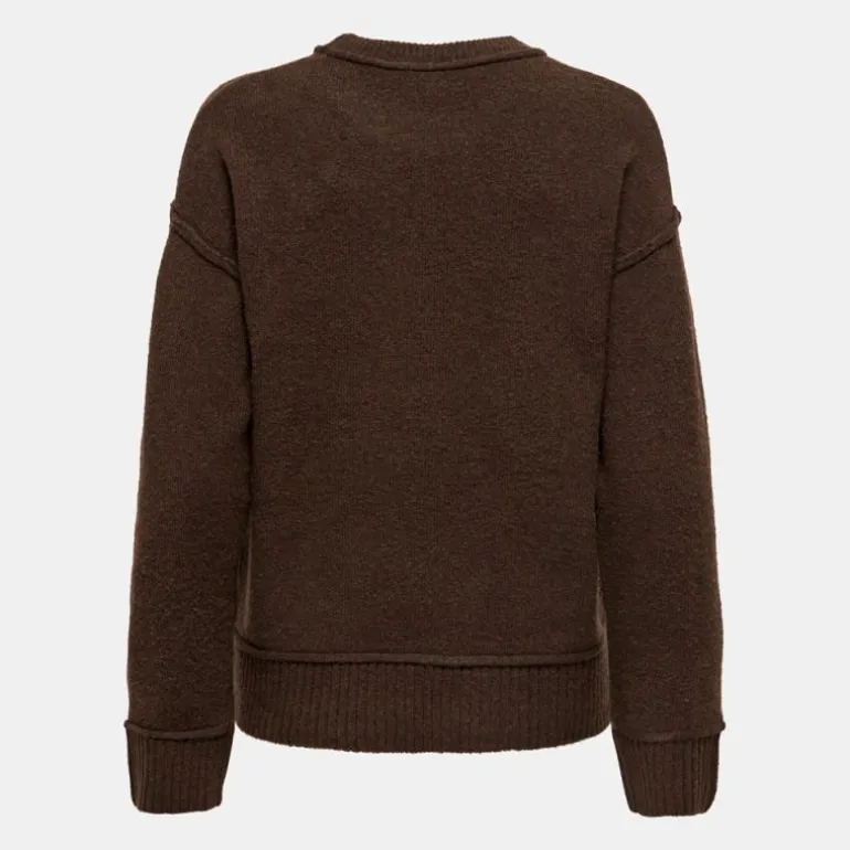 Pull épuré maille hazel col rond Femme ONLY