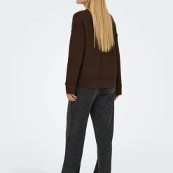 Pull épuré maille hazel col rond Femme ONLY