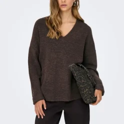 Pull regular talio col v manches longues Femme ONLY