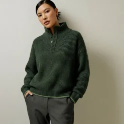 Pull sierra col montant à boutons Femme LA PETITE ETOILE