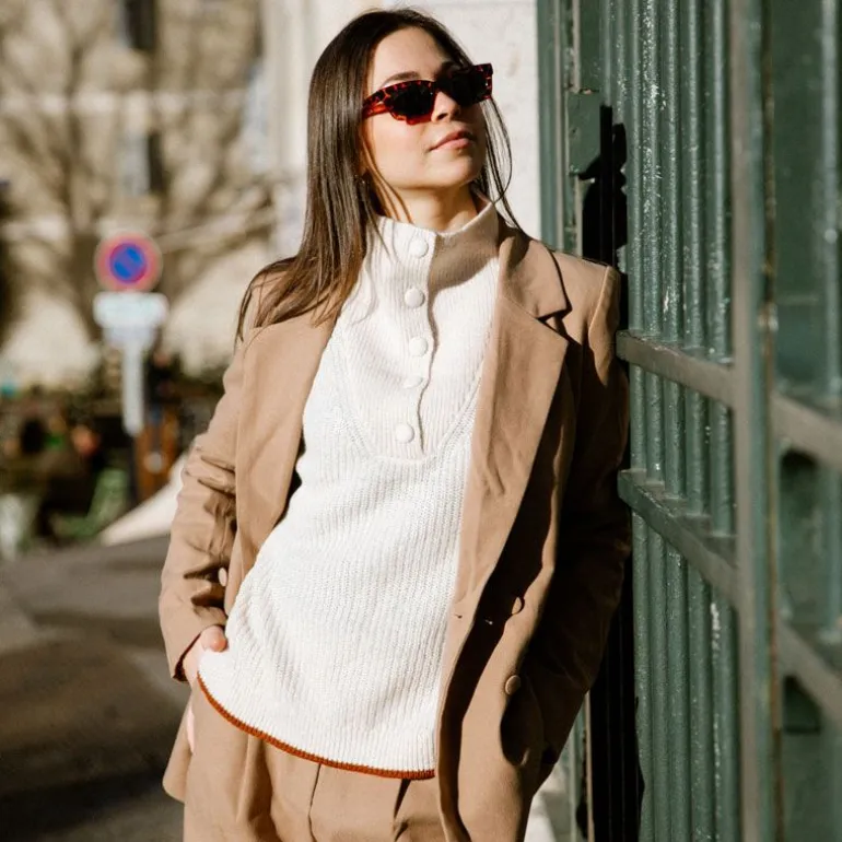 Pull sierra col montant à boutons Femme LA PETITE ETOILE