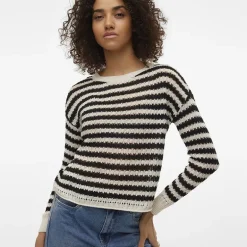 Pull Spring à rayures col ras de cou Femme VERO MODA