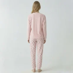 Pyjama long velours mot 23172 Femme BILL TORNADE