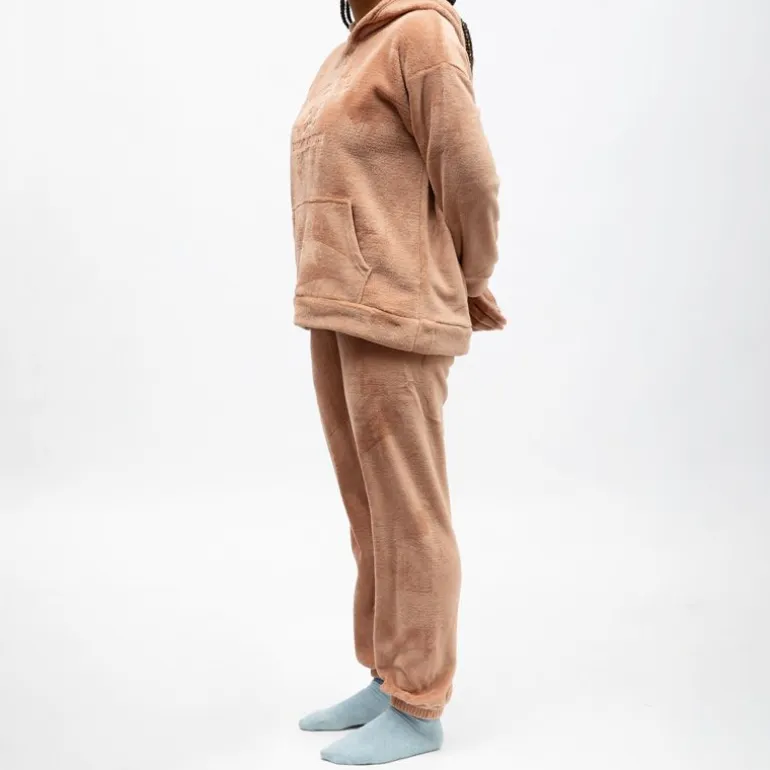 Pyjama polaire à capuche avec broderie Femme LULU CASTAGNETTE