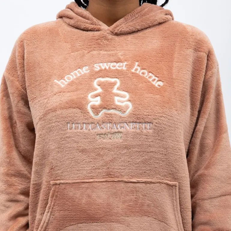 Pyjama polaire à capuche avec broderie Femme LULU CASTAGNETTE