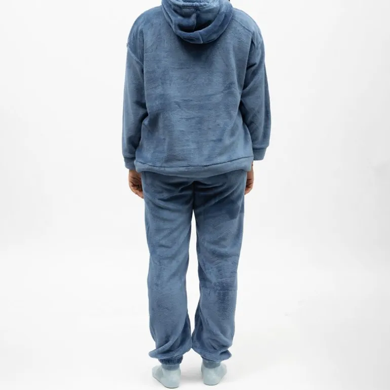 Pyjama polaire à capuche avec broderie Femme LULU CASTAGNETTE