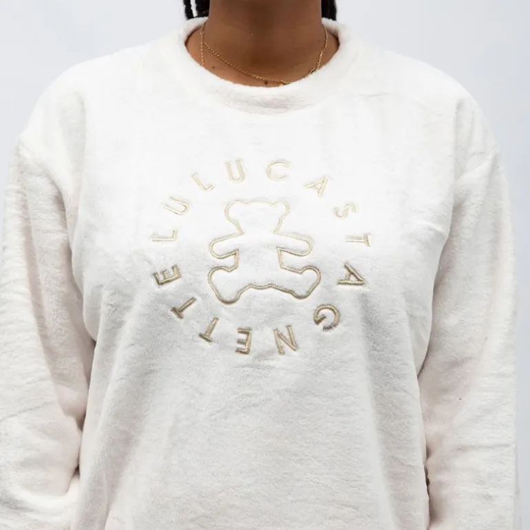 Pyjama polaire doux col rond pantalon regular Femme LULU CASTAGNETTE