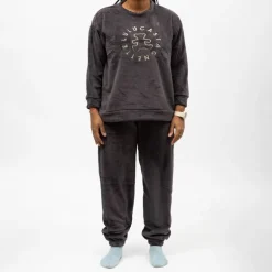 Pyjama polaire doux col rond pantalon regular Femme LULU CASTAGNETTE