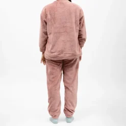 Pyjama polaire doux col rond pantalon regular Femme LULU CASTAGNETTE