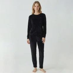 Pyjama velours logo 27163 Femme BILL TORNADE