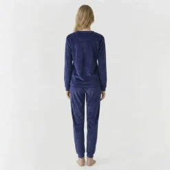 Pyjama velours logo 27163 Femme BILL TORNADE
