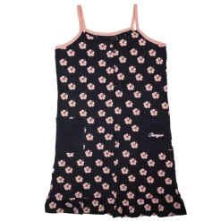 Robe à bretelles à fleurs boutons devant Enfant CHEVIGNON