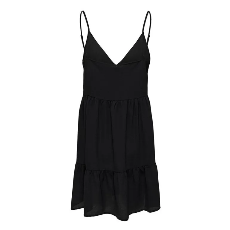Robe à bretelles courte noir fluide Femme ONLY