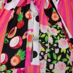 Robe à motifs avec ruban intégré jupon dentelle Femme HOLLY AND JOEY