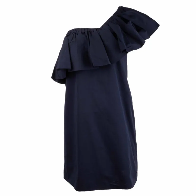 Robe asymétrique courte de cocktail avec grand volant Femme TOMMY HILFIGER