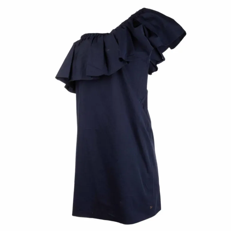 Robe asymétrique courte de cocktail avec grand volant Femme TOMMY HILFIGER