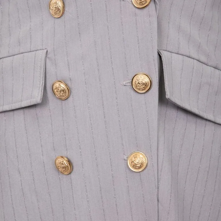 Robe blazer longue à rayures Femme HOLLY AND JOEY