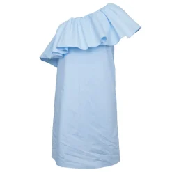 Robe bleu courte asymétrique à volants rimel Femme LA PETITE ETOILE