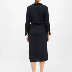 Robe bleu marine rheda col V Femme LA PETITE ETOILE