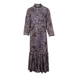 Robe boutons bijoux imprimé léopard Viva Femme HOLLY AND JOEY