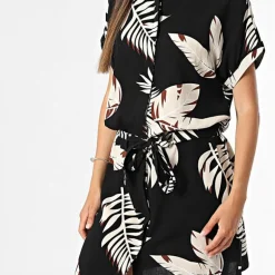 Robe chemise à fleurs avec boutons Femme VERO MODA
